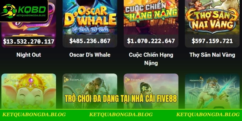 Trò chơi đa dạng tại nhà cái FIVE88